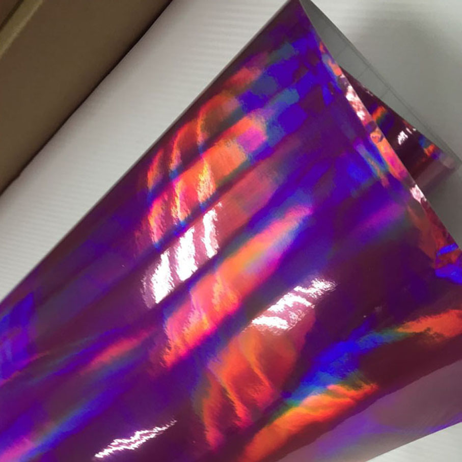 20X49CM/Lot Pink Laser car wrap film holographic Rainbow Sticker Car styling film black silver chrome vinyl sample Free ship