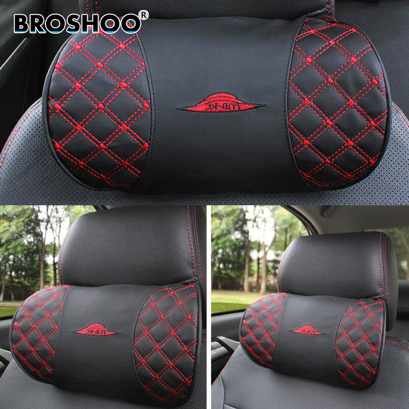 BROSHOO 1 Piece Auto Kord Red Wine Headrest Series Neck Seat Pillow Bone Pillows High Quality Gifts Car Styling Free Shipping