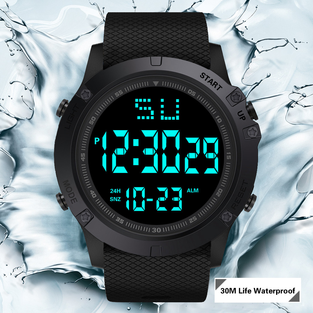 Top Brand Women Men Waterproof G Style Led Digital Date Military Sport Shock Rubber Electronic Watch Red Alarm Clock Mujer