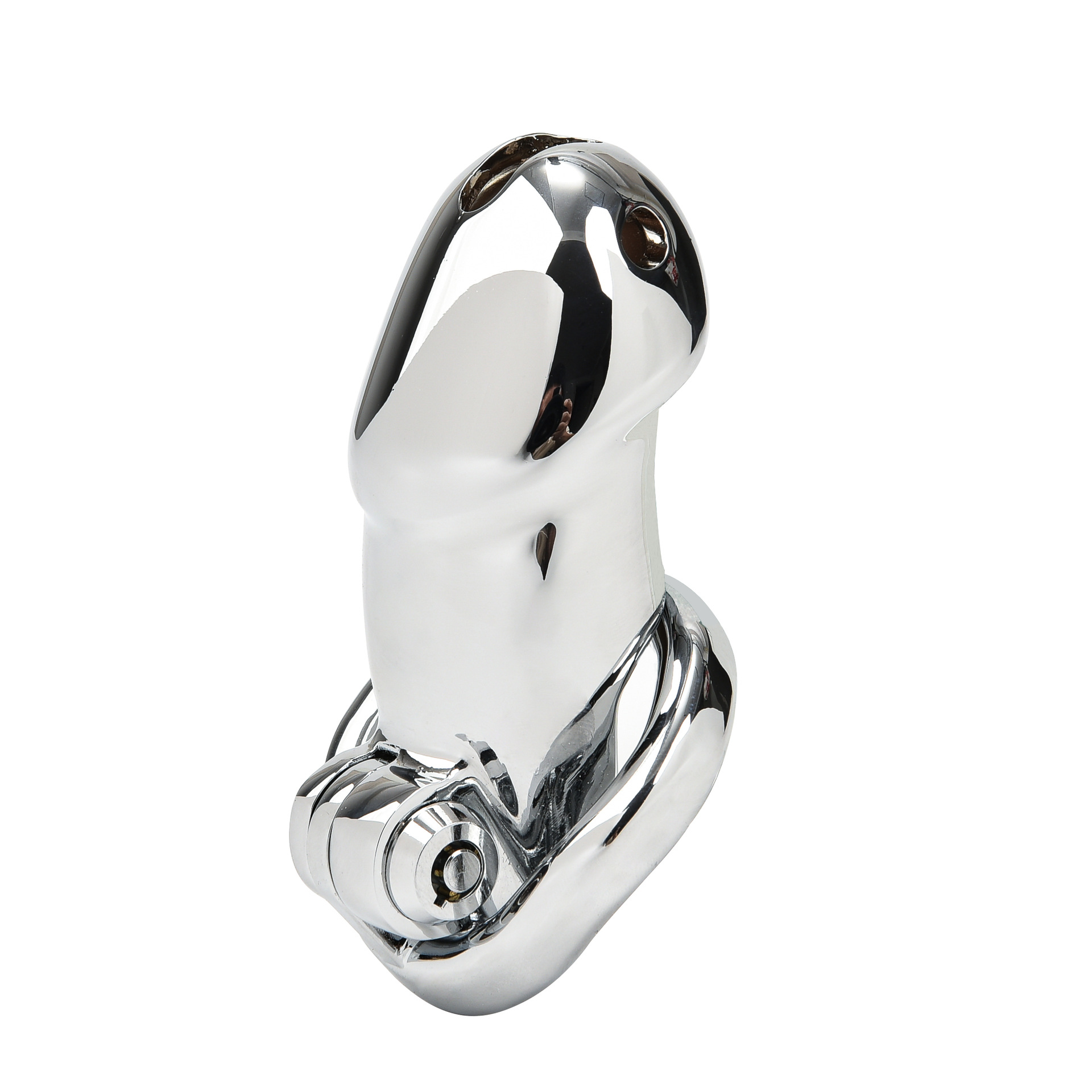 Male Metal Click&Lock Penis Cage Lock Bird Chastity Cage Cock Ring Slave Bondage Device Preventing Escape Sexy Toys for Men Gay