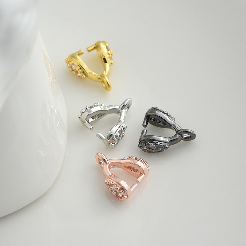Jewelry Earring Findings Clamp Pinch Clip Bail Charms Hook Clip Accessories For Women Crystal Agate Earrings Jewelry DIY Making