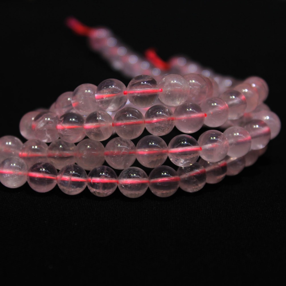 AAA+ Natural Madagascar Rose Pink Quartz Crystal TOP Quality Stone Beads For Jewelry Making DIY 4/ 6/78/10/12 mm Strand 15.5''