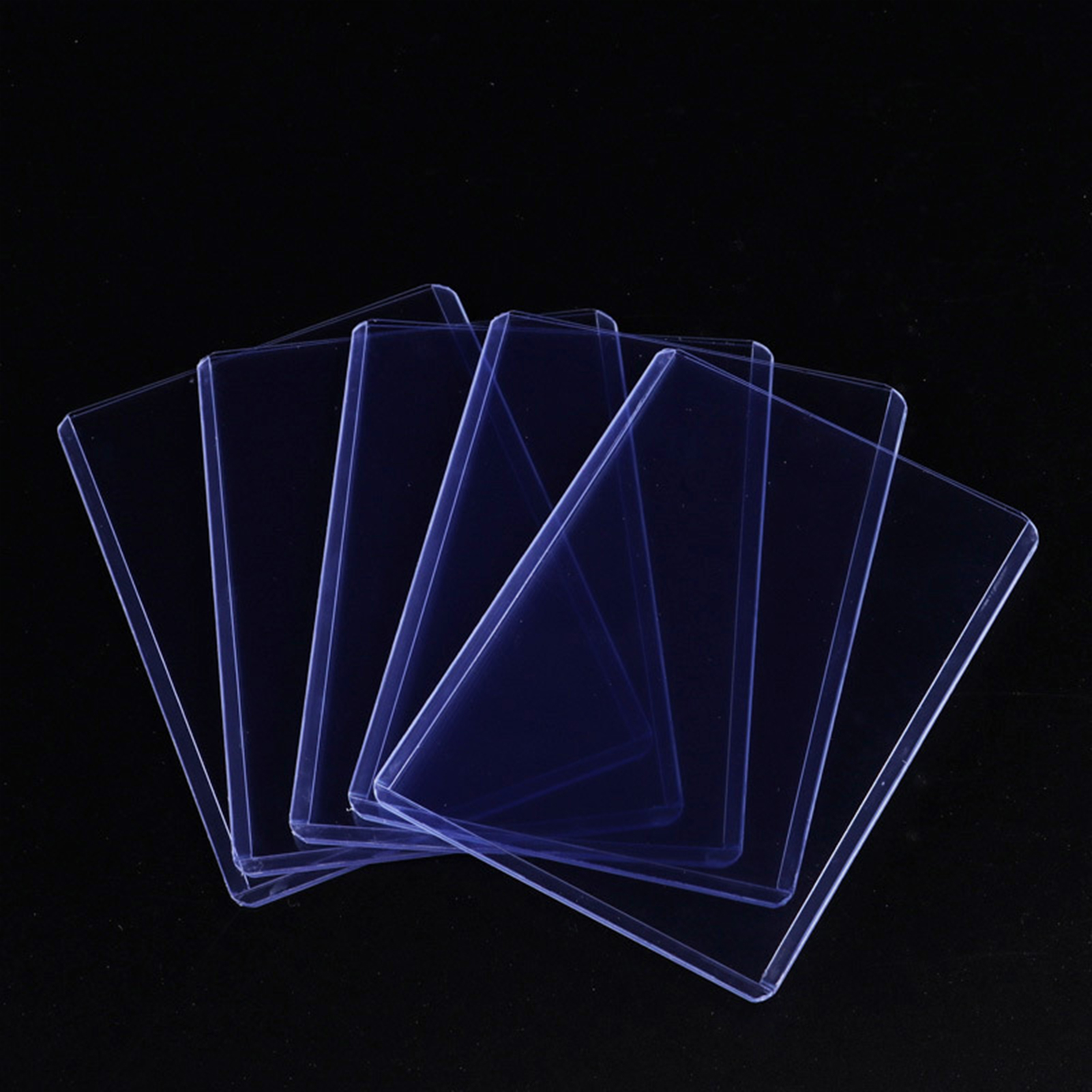 5pcs Clear Trading Card Hard Case Baseball Card Holder Cases Collectibles Fit for Standard Sports Cards