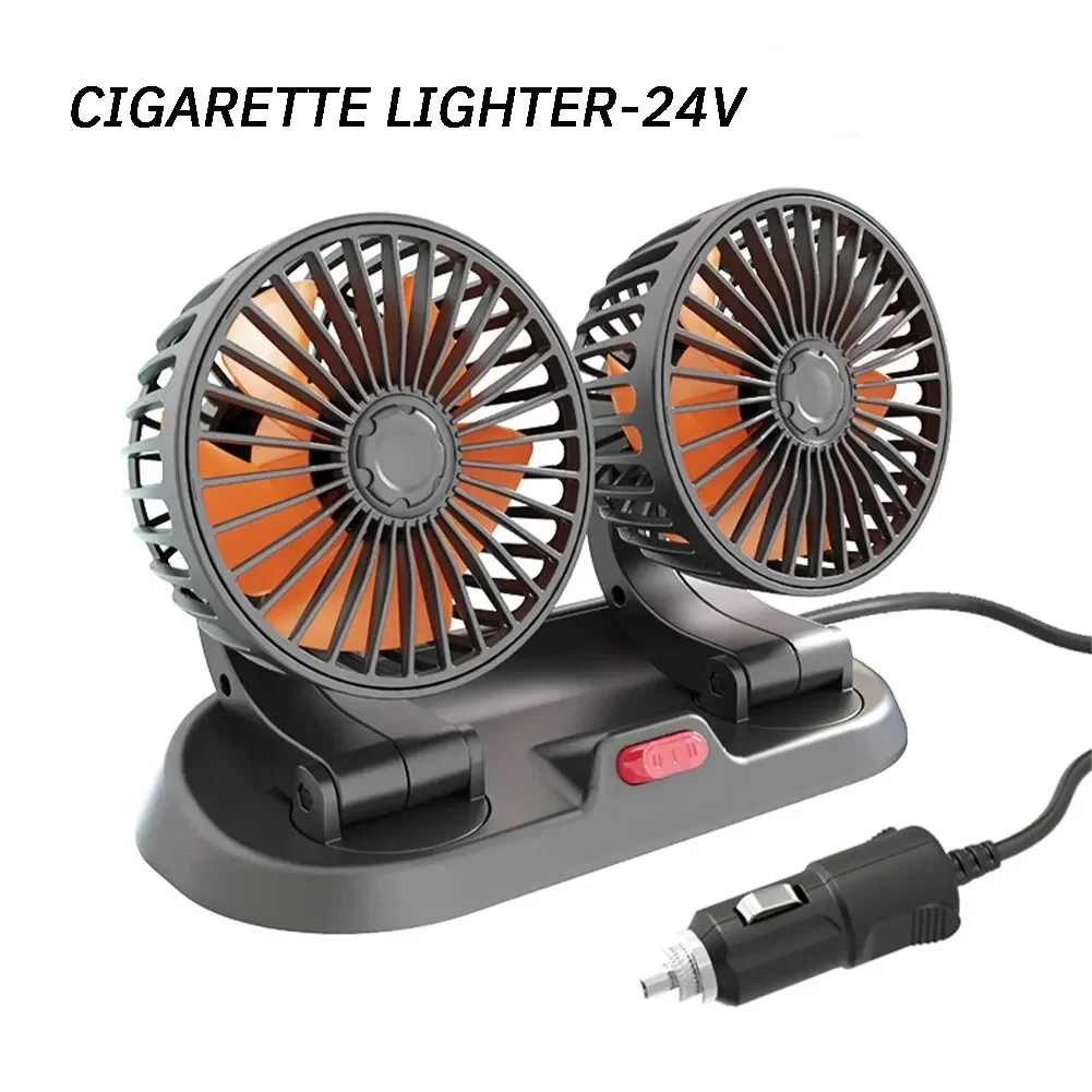 5V Car Fan Cooling Car Fan Dual Head Usb Car Fan 2 Speeds Adjustable Auto Cooler Air Fan Car Accessories Wind Regulation