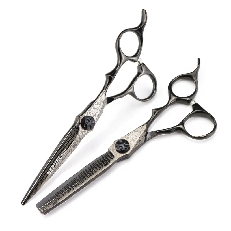 Professional 6 '' Damascus Scissor Gem Upscale Hair Scissors Cutting Barber Tools Haircut Thinning Shears Hairdresser Scissors