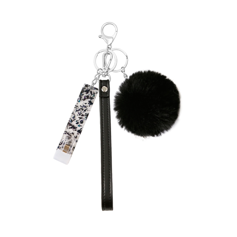 Credit Card Puller with Plush Pompom Wristlet Keychain Bank Card Grabber ATM Keychain Card Clip For Long Nails Ornament