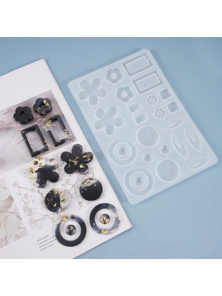 42Styles Crystal Epoxy Resin Mold Earrings Pendants Casting Silicone Mould DIY Crafts Jewelry Making Tools High Quality dropship