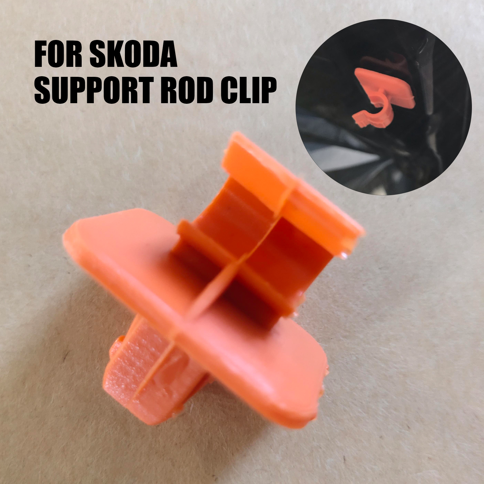 1U0823570A 1set/pack Plastic Car Roomster Hood Bonnet Rod Stay Bracket Buckle Clip For Skoda Fabia Octavia MK2 2004-2012 2013