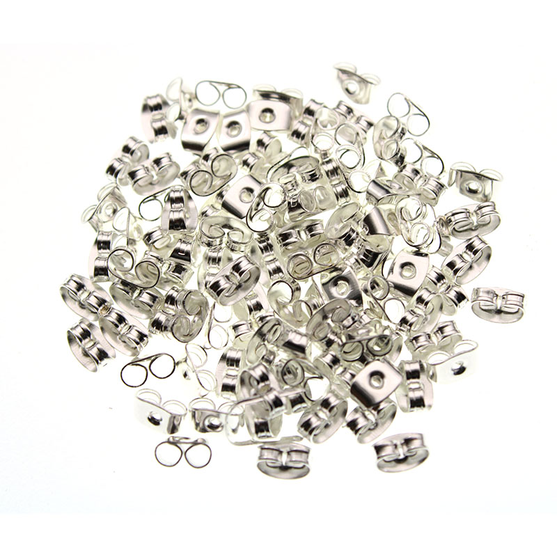 100pcs 6*4mm Butterfly Earring Studs Backs Stopper Jewelry Findings DIY Blocked Earring Backs Stoppers Ear Accessories Z426