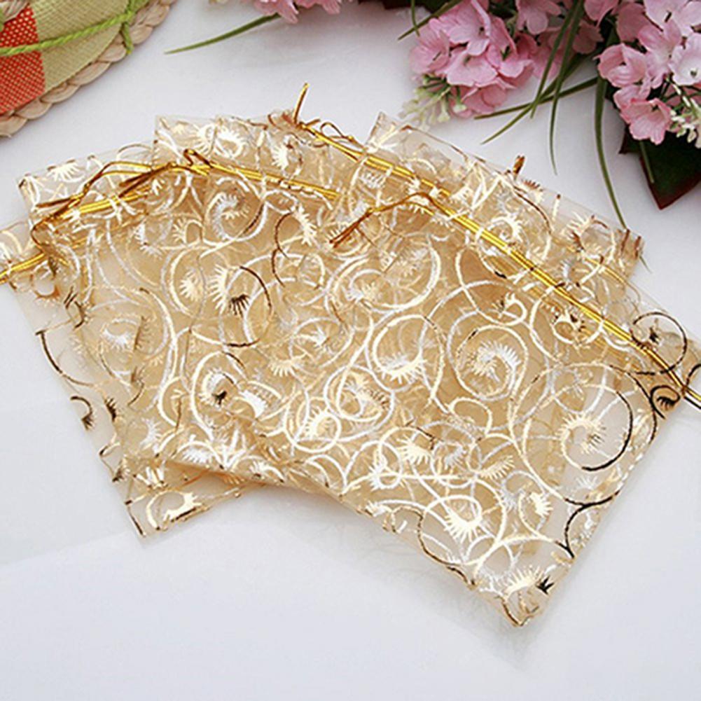 Hot Sales!! 25 Pcs Drawstring Gifts Pouch Mini Exquisite Figure Organza Jewelry Gift Storage Pouch for Wedding