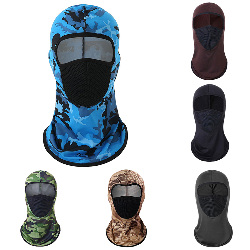 Breathable Balaclava Motorcycle Full Face Mask Motorcycle Mask Motocross Helmet Hood Moto Riding Neck Face Hood Moto Accessories