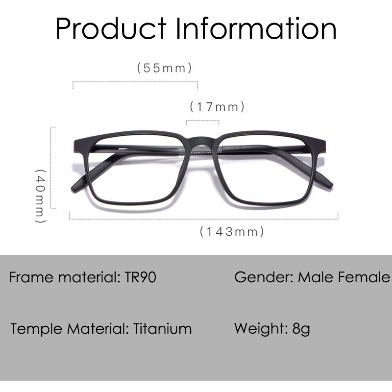 Flexible Titanium Myopia Glasses Men Ultralight Full Frame Shortsighted Glasses High Diopter Nearsighted Eyewear High Quality