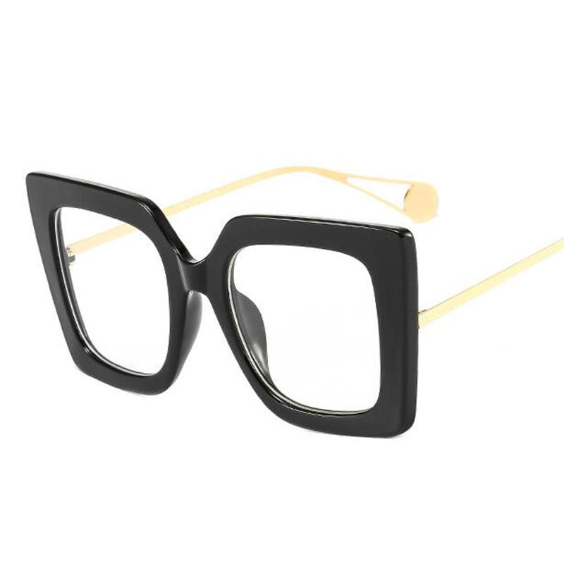 Elegant Clear Green Leopard Reading Glasses Women Oversized Square Eyeglasses Blue Light Blocking Glasses For Computer Wives +2