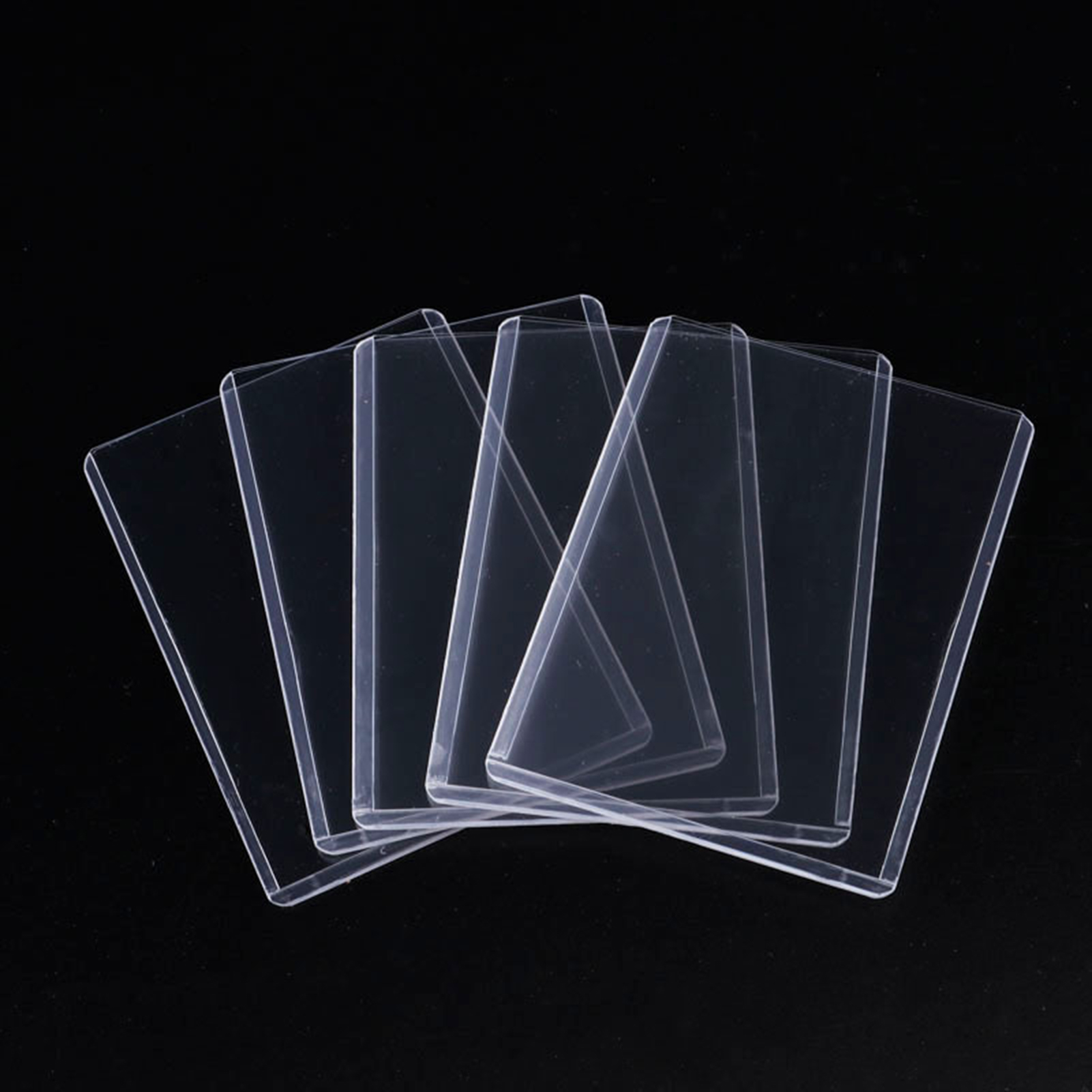 5pcs Clear Trading Card Hard Case Baseball Card Holder Cases Collectibles Fit for Standard Sports Cards