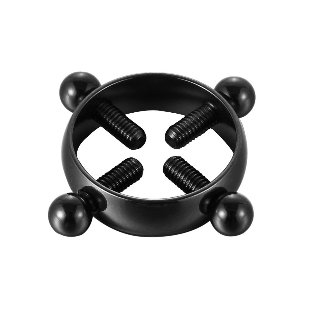 Round Non-Piercing Nipple Ring 316L Surgical Steel Adjustable Screw Body Piercing Nickel-free Fake Piercing Women Sexy Jewelry
