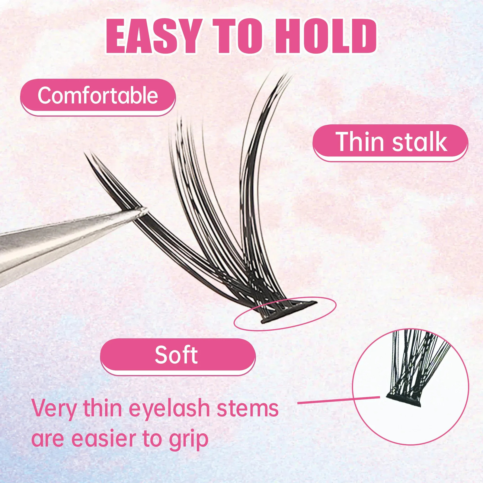 Eyelashes 200 PCS Clusters Lash Bond and Seal Makeup tools DIY Lashes Extension kit for gluing Lashes Gluing Glue Accessories 240624
