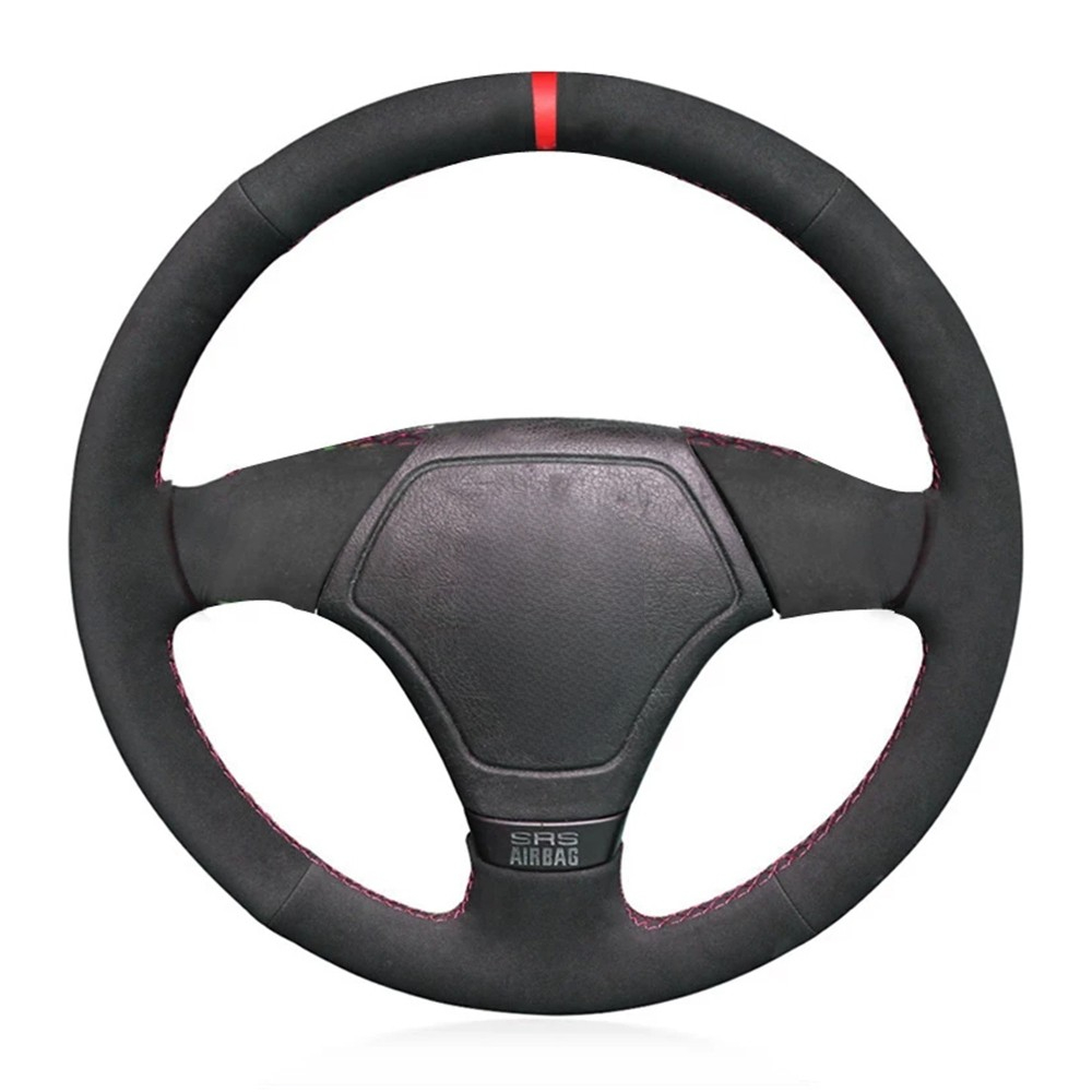 Anti-slip Black Suede Car Steering Wheel Cover For BMW 3 Series E36 E46 1995-2000 5 Series E39 1995-1999 8 Series E31 1995-1997