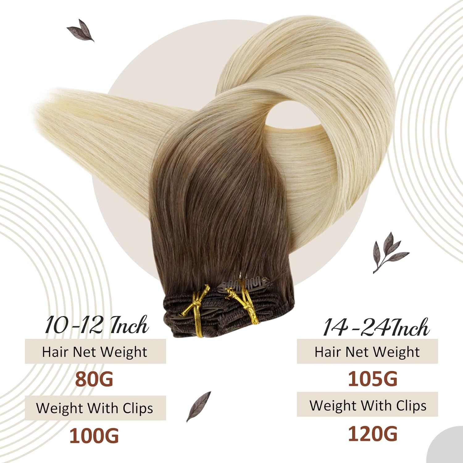 Full Shine Human Hair Extensions Clip in Hair Extensions Balayage 7pcs 120g Double Weft Hair Extensiona Human Hair For Woman