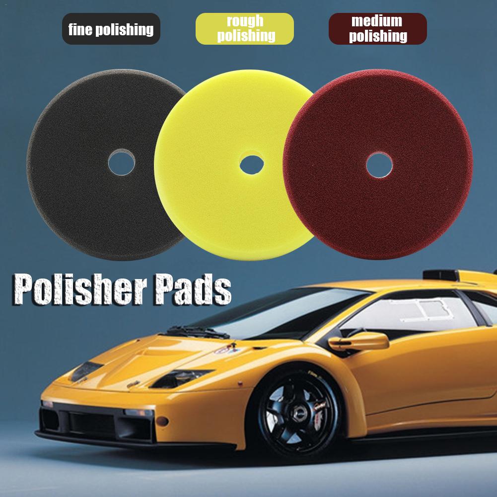 6inch Imported Sponge Polishing Pad Car Waxing Buffing Polisher Pad Sponge Flat Sanding Pad Car Maintenance Accessories