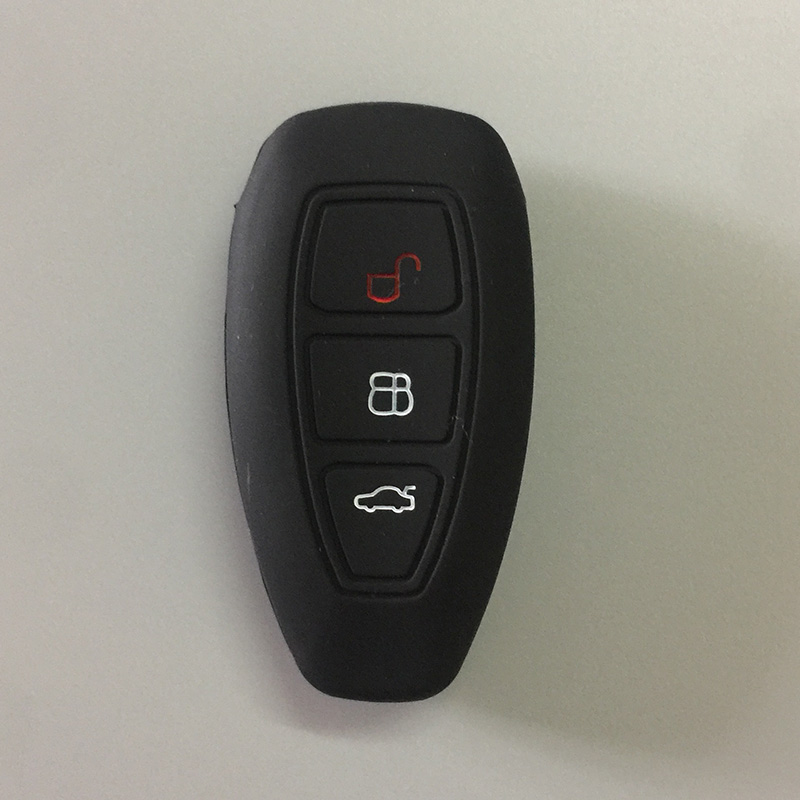 silicone car key cover case For Ford Focus 3 4 MK3 ST RS Kuga Escape Ecosport Fiesta 3 Buttons Smart Remote Fob Protect Cover
