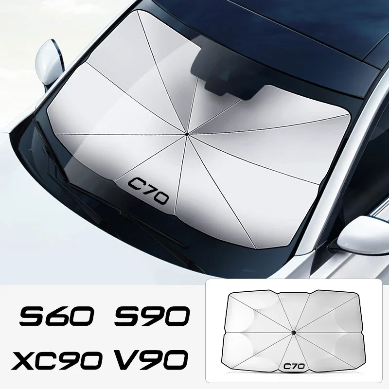Car Sunshade Front Windshield Foldable Car Sunshade for XC90 XC60 C30 T6 S60 C70 XC40 V40 XC70 V60V50 S80 S40 AWD V90 S90