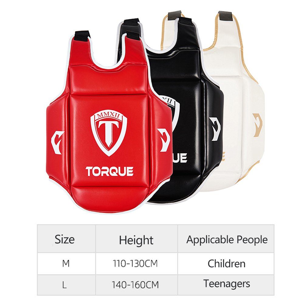 TORQUE Boxing Body Protector Chest Guard Vest Kids MMA Kick Equipment Sanda Martial Arts Taekwondo Training Karate Muay Thai