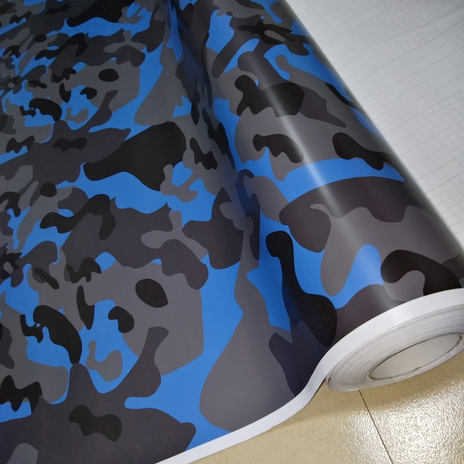 10/20/30/40/50/60x152CM Car Styling Small texture blue black grey camouflage car wrap film auto Camouflage vinyl stickers