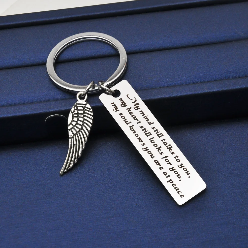 Metal Sympathy Keychain In Memory Of Loved One Wing Keyring Memorial Gifts Loss Of Loved Bereavement Remembrance Gift