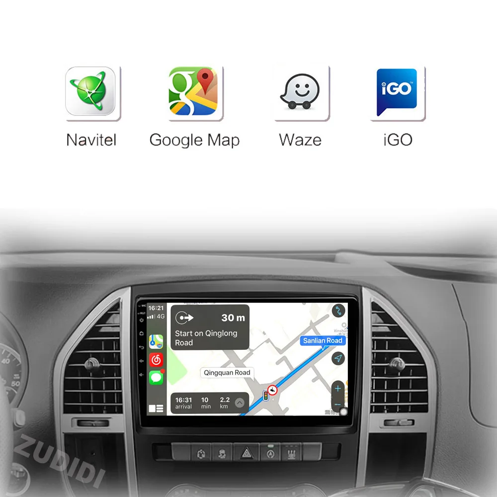 AI Voice 2 din Android Auto Radio For Mercedes Benz Vito W447 2014-2021 Carplay Car Multimedia GPS 2din autoradio 2 din no dvd