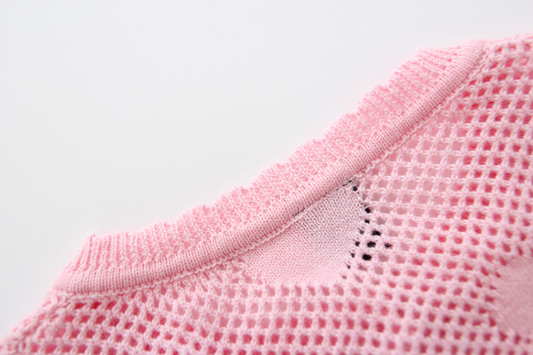 Pink Heart Summer Baby Sweater Jacket Baby Girls Cardigan Short-Sleeved Baby Coat 1 Years Old Toddler Clothes 194001