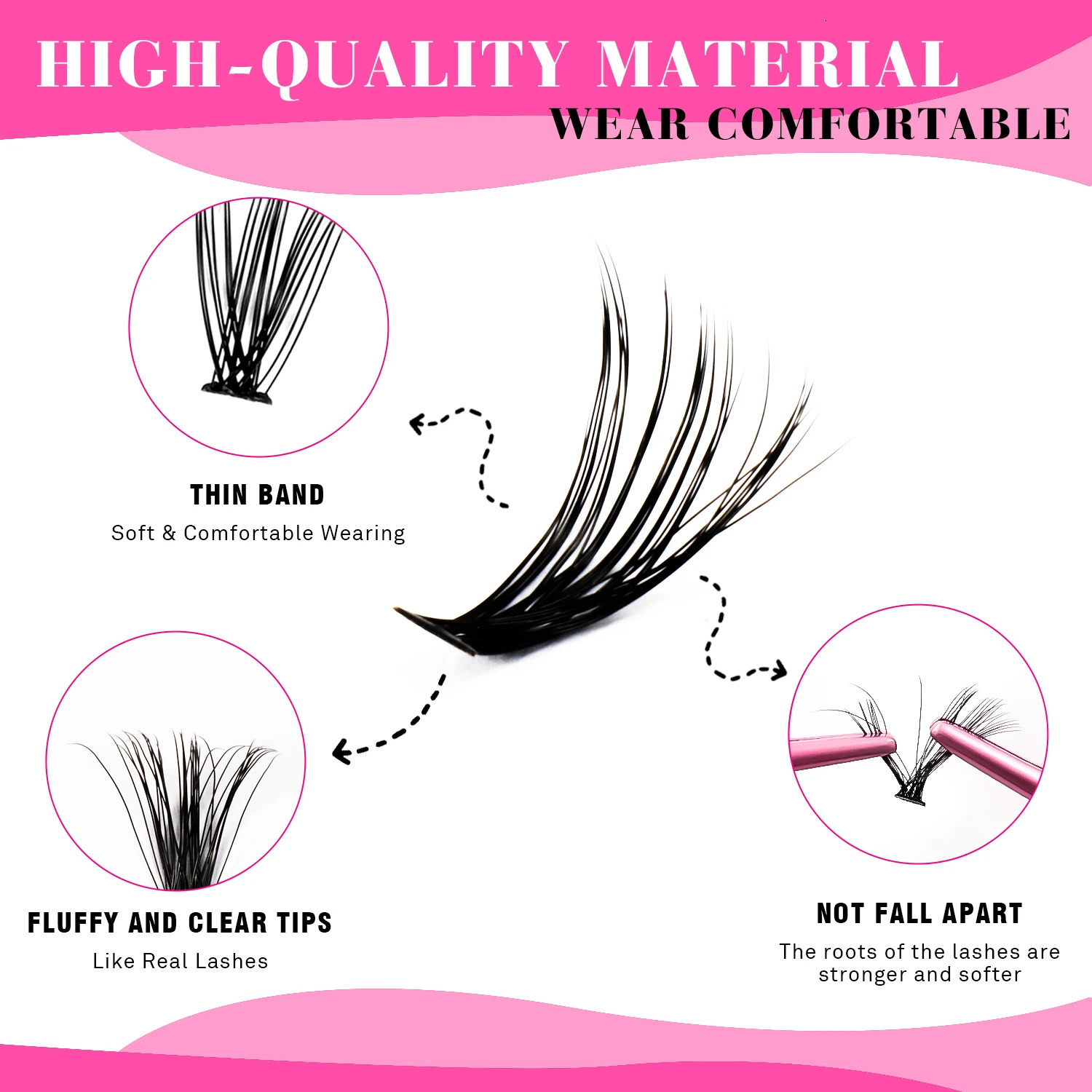 TDANCE DIY Mix Clusters Kit 30D/40D Lash Bond and Seal and r Accessories Self-Grafting EyeLashes Extension At Home . 240624