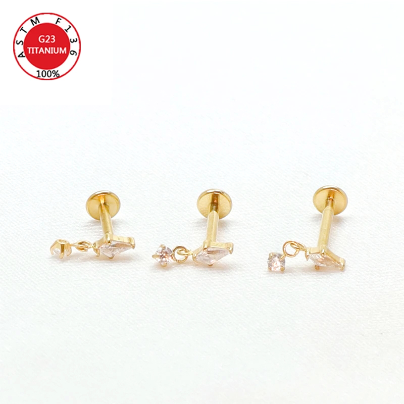 Septum Piercing Lip Spiral Helix Ear Studs 16G Septum Tragus Women F136 Titanium Cartilage Hinged Segment Wholesale Body Jewelry