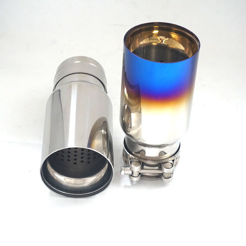 1 Piece Universal Gloss M Performance Silver Blue Exhaust tips For BMW F20 F21 F22 F23 F30 F31 F32 F33 F36 F10 F12