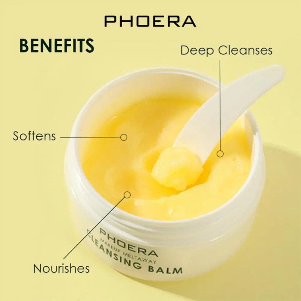 PHOERA Gentle Makeup r Balm Built-in Spoon Deep Cleaning Skincare Makeup Cleaner With Sweet Orange Essential Oil 240624
