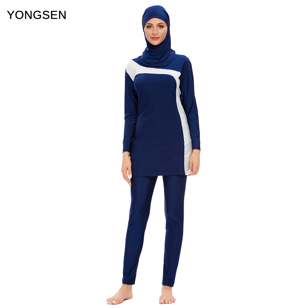 YONGSEN Muslim Swimwear Women Floral Print Swimwear Islamic hijab Burkinis Swiming Suit Muslim Bathing suit Long Sleeve