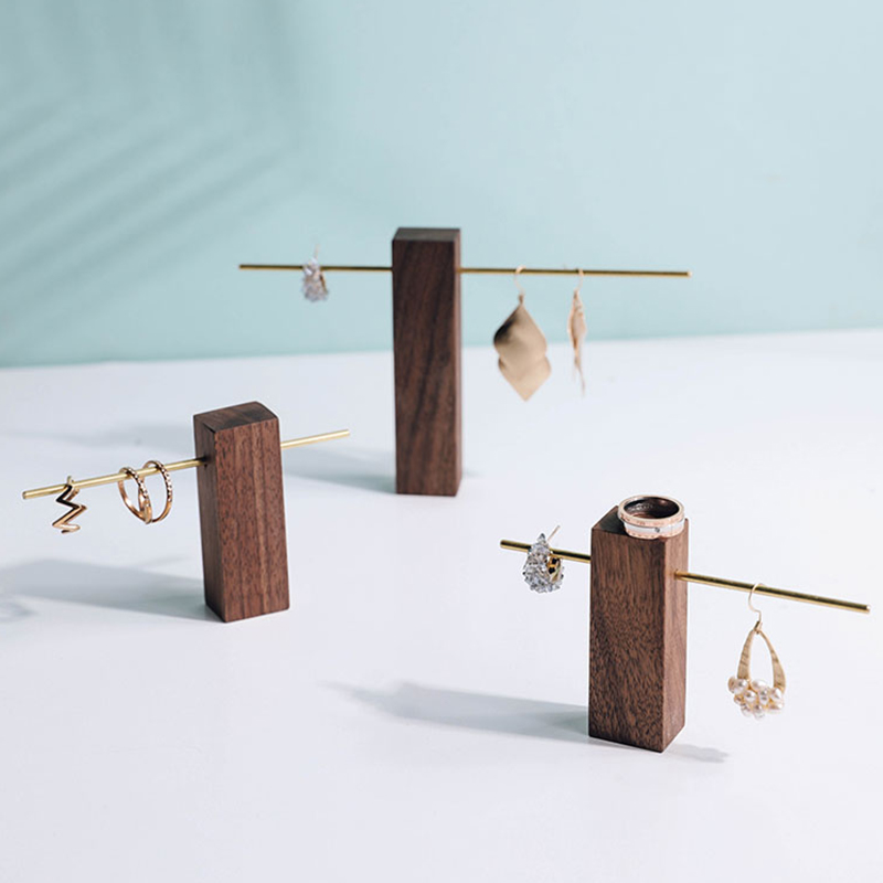 T earring stand bracelet hanging case for jewelry necklace holders jewelery organizer jewellery display holder metal wood stands