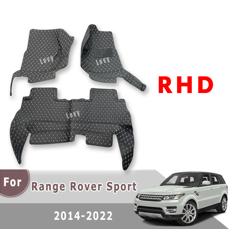 RHD Carpets Car Floor Mats For Land Rover Range Rover Sport 2022 2021 2020 2019 2018 2017 2016 2015 2014 Interiors Accessories
