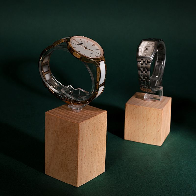 Wooden watch organizer watch stand for jewelry holders jewelery jewellery display case bracelet props showcase customized