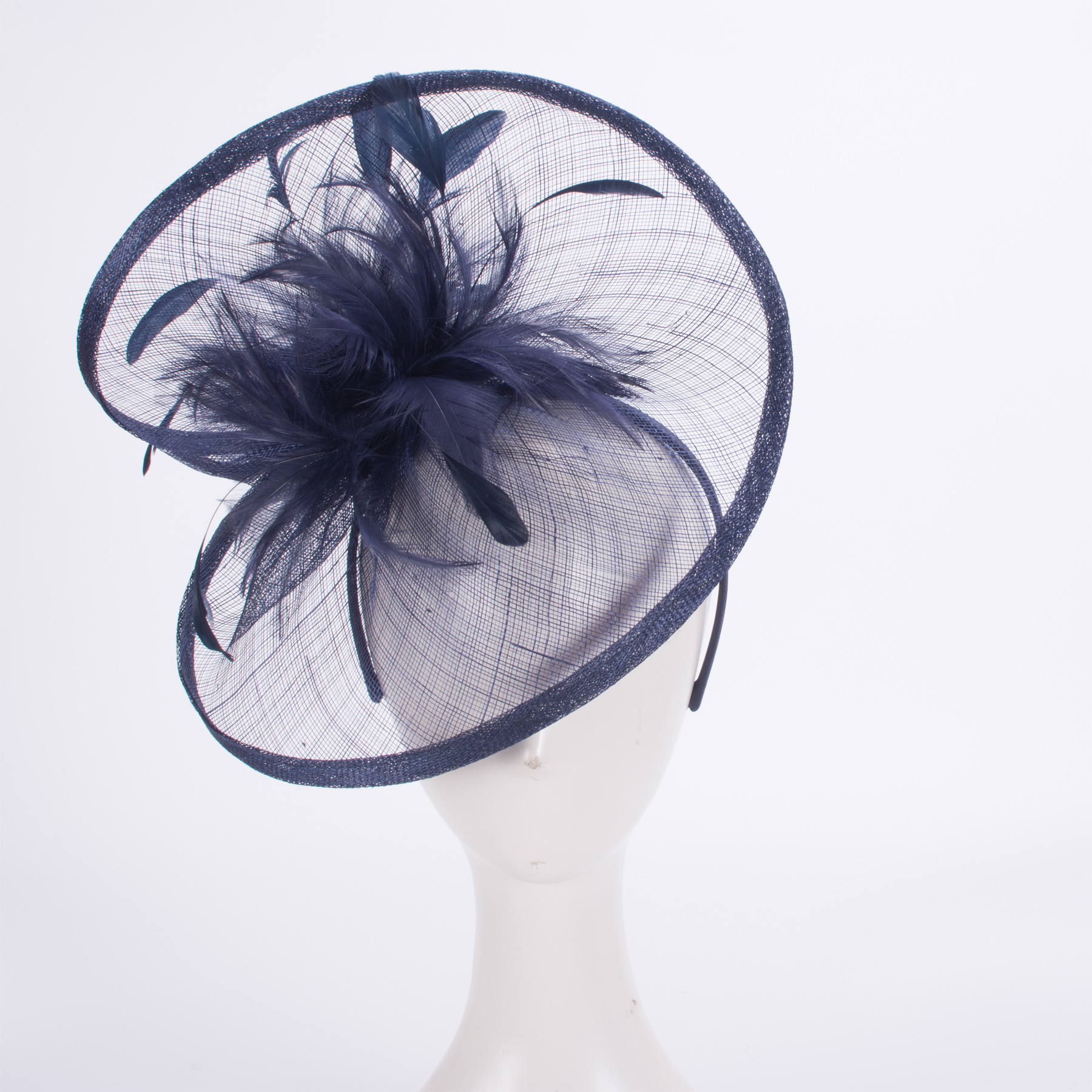 Womens Kentucky Derby Sinamay Saucer Fascinators Wedding Church Racing Hats Headband Headpiece T470