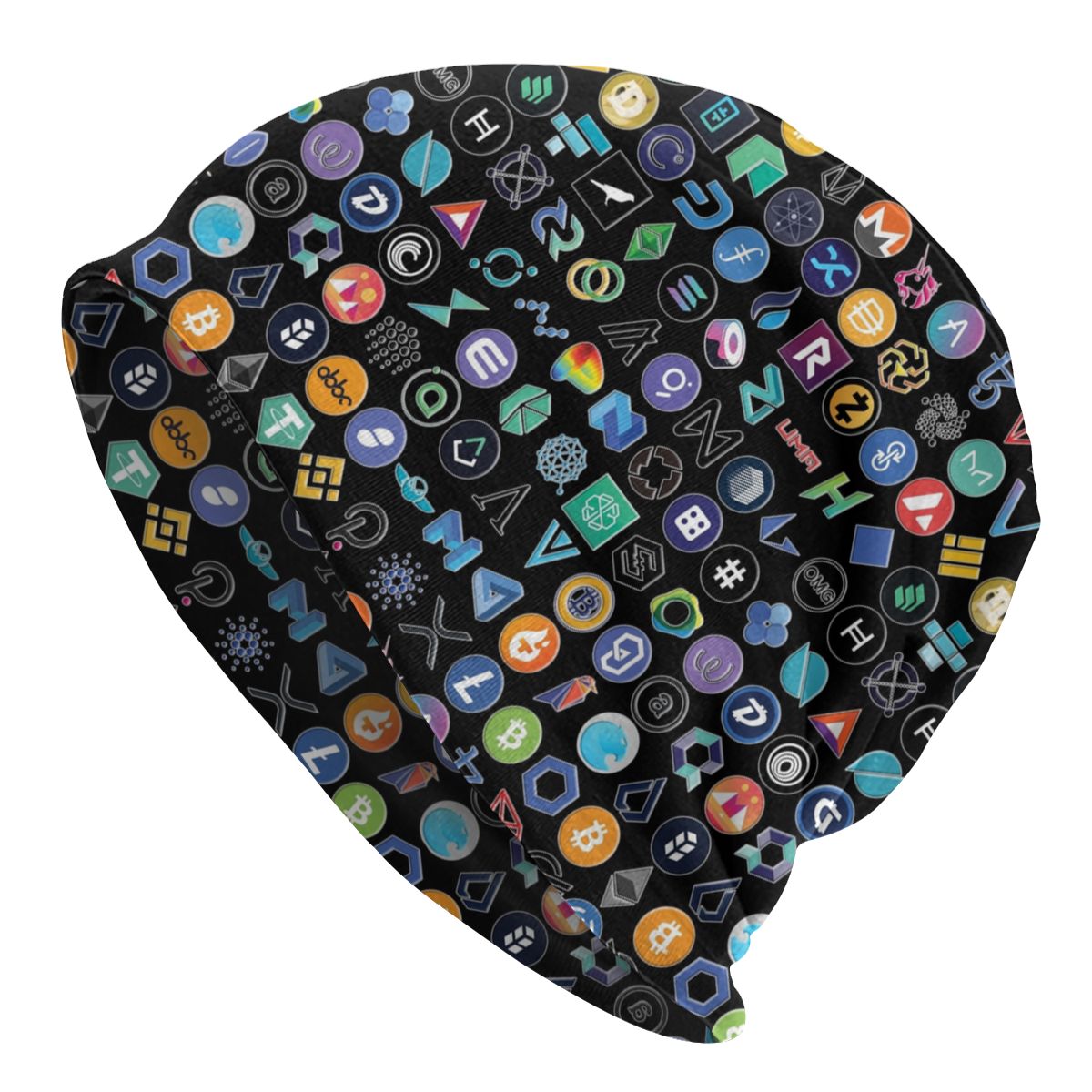 Bonnet Femme Knit Hat Hip Hop Crypto Coins Altcoin Blockchain Logo Beanie Cap Outdoor Bitcoin Ethereum Beanies Cap For Men Women