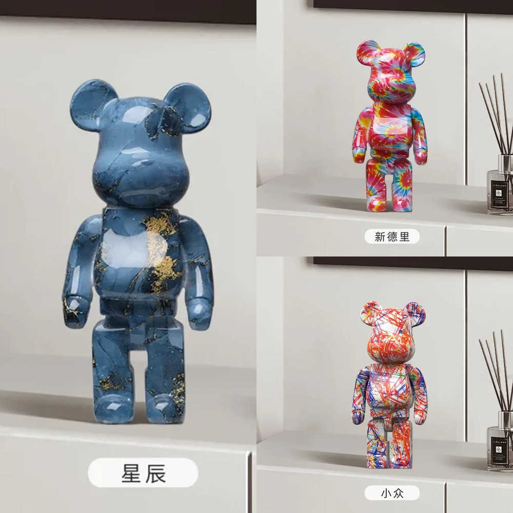 Action Toy Figures Multi color violent bear office decorations bear brick sculptures bear living room decorations desk decorations gifts L251202