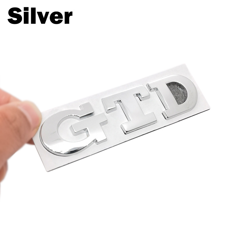 1pcs Car 3D Metal GTD Decals Head Grill Emblem Rear Badge For VW VOLKSWAGEN Golf 2 4 5 6 7 8 R MK4 MK5 MK6 MK7 Styling Sticker