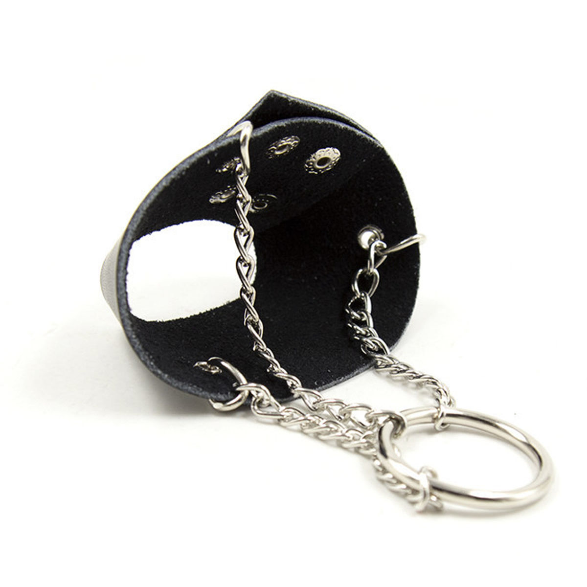 Testicular Stretching Penis Cock Ring Faux Leather Parachute Ball Stretcher Scrotum Restraint Adjustable BDSM Bondage for Men