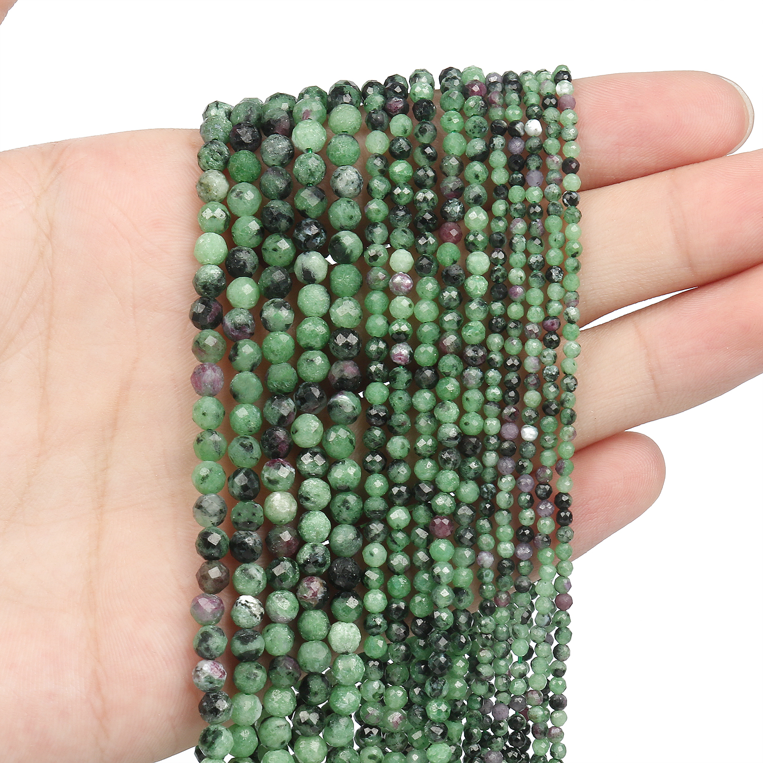 2/3/4mm Faceted Natural Epidote Zoisite Africa Turquoises Malachite Beads For Jewelry Making DIY Bracelet Waist Beads Chain