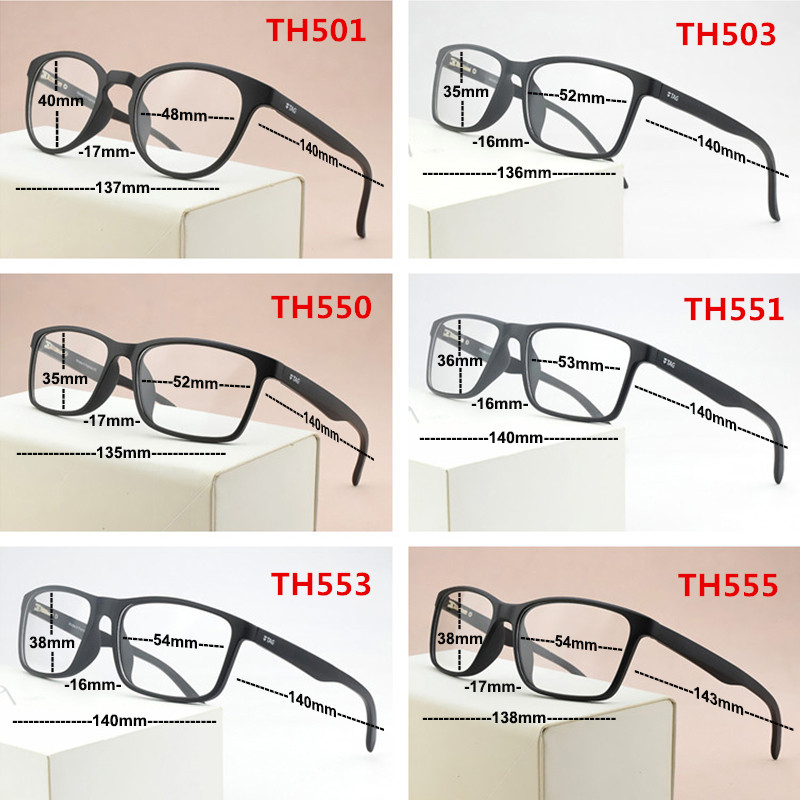 2024 new Brand TR90 glasses frame men myopia computer spectacle frames women Ultra light square eye glasses frames for men TH503