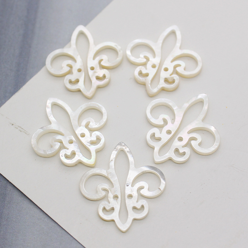 1pc Natural Mother-of-pearl Shell Hand-carved Hollow Hanging Piece Jewelry Making DIY Necklace Earring Hairpin Brooch Accessory