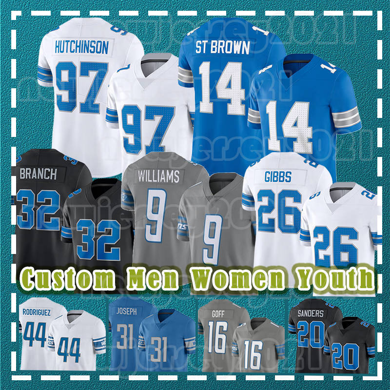 14 Amon-Ra St. Brown 16 Jared Goff Football Jerseys 32 Brian Branch Jameson Williams Sam LaPorta Jahmyr Gibbs David Montgomery Malcolm Rodriguez Penei Sewell Campbell