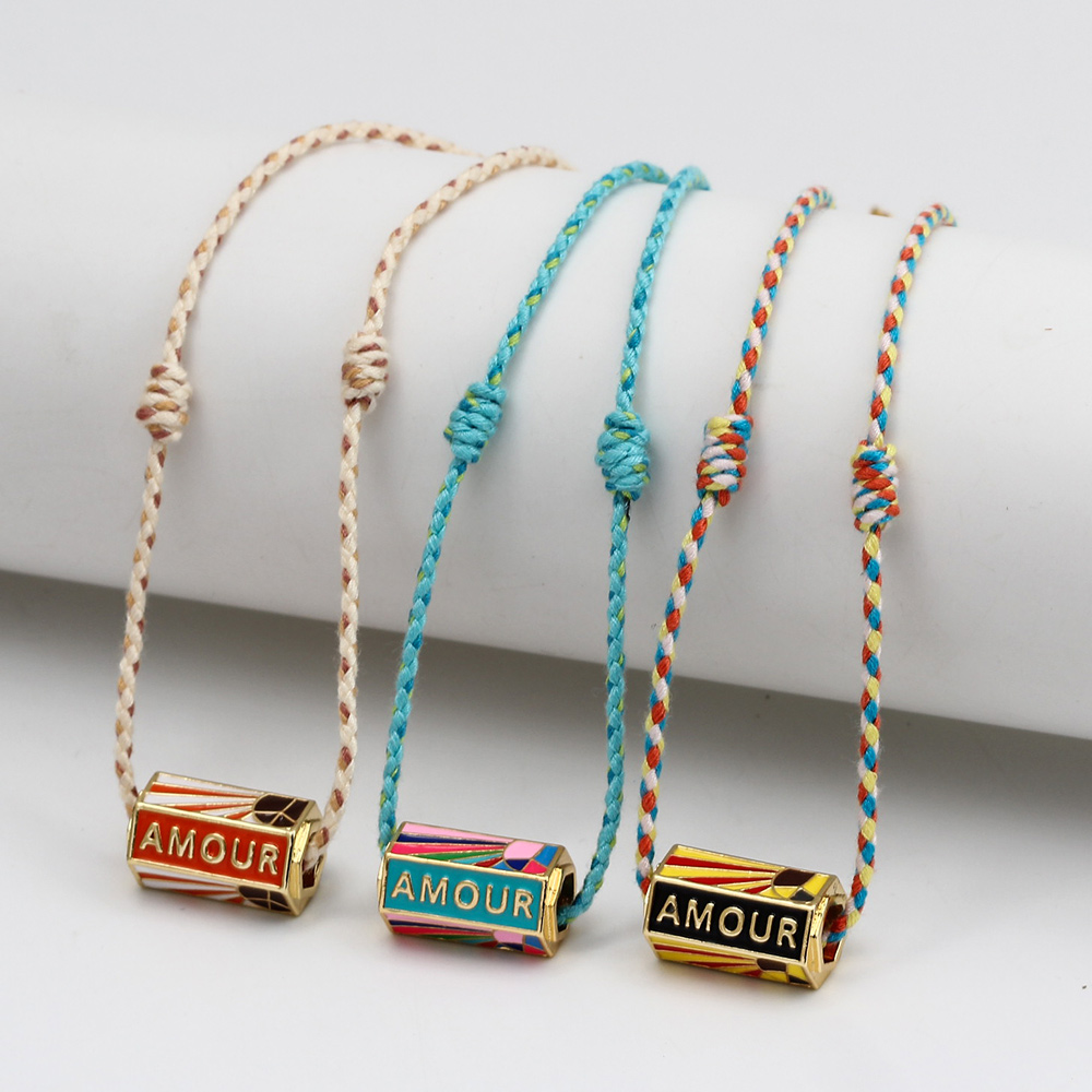 Lucky Eye Multi Color Braided Rope Necklace With Star Heart Turkish Evil Eye Pendant Necklace for Women Girls Jewelry BT178