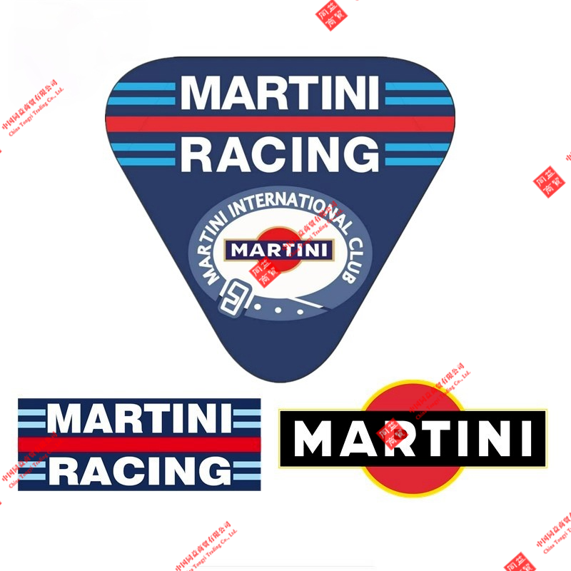 Creative MARTINI Sunscreen Signs Car Sticker Auto Motocross Racing Off-road Laptop Trunk Helmet PVC Stickers Decal Decor