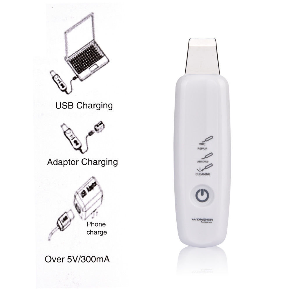 Ultrasonic Peeling Machine Skin Care Facial Cleanser Blackhead Cleaning Device EMS Microcurrent Ultrasonic Scrubber